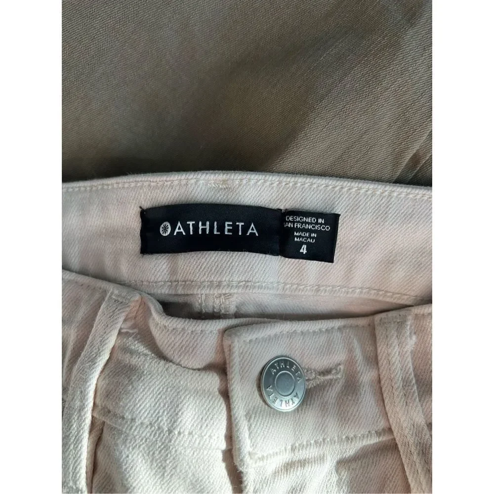 Athleta cream/ivory jeans 4